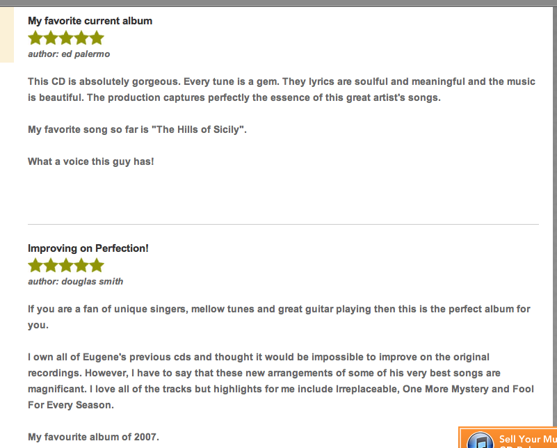 cd baby "In a different Light"  fan reviews